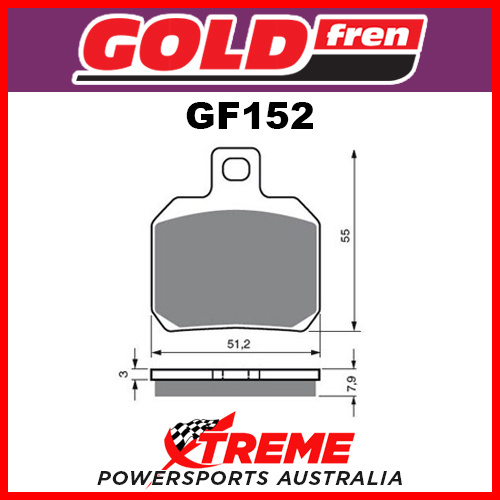 Ducati 750 Supersport 1999 Goldfren Sintered Dual Sport Rear Brake Pads GF152S3