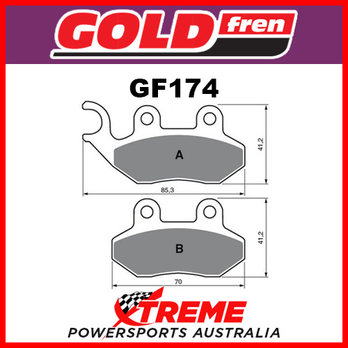 AJS Crazy 50 Naked 2013-2014 Goldfren Sinter Dual Sport Front Brake Pad GF174S3