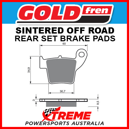 Goldfren Megelli 125S 2008-2010 Sintered Off Road Rear Brake Pads GF176K5