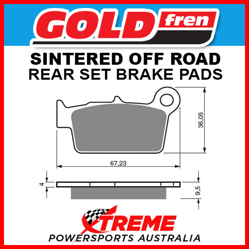 Goldfren Kawasaki KX250F 2004-2018 Sintered Off Road Rear Brake Pad GF187K5