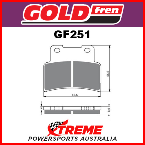 Aprilia RS 125 2T 06-12 Goldfren Sintered Dual Sport Front Brake Pads GF251S3