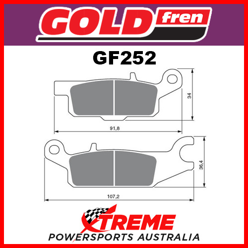 Yamaha YFM 700 Grizzly EPS 07-14 Sinter Off Road Front Left Brake Pads GF252K5