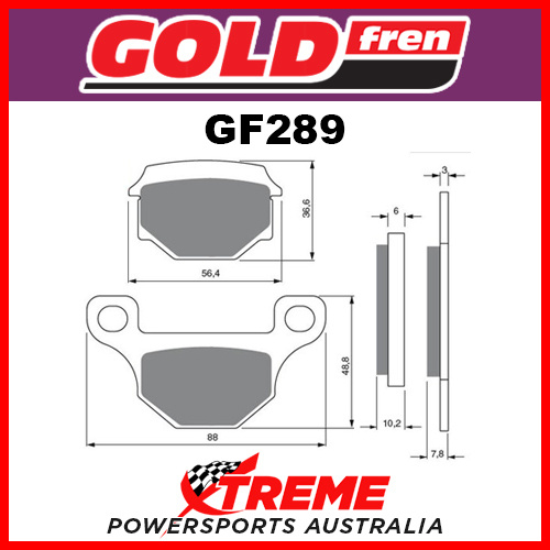 AJP PR4 125 Enduro Pro 10-12 Goldfren Sintered Dual Sport Rear Brake Pad GF289S3