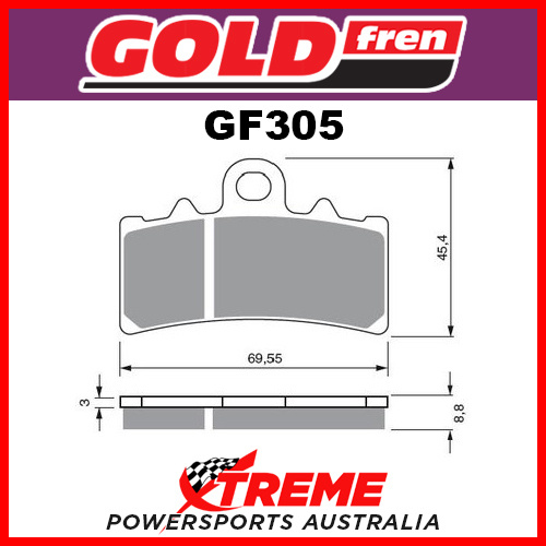 KTM RC 390 2015 Goldfren Sintered Dual Sport Front Brake Pads GF305S3