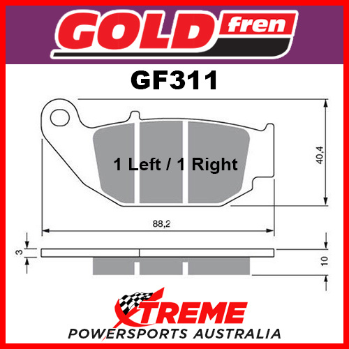 Honda CRF 250 ME Supermoto 14-15 Sintered Off Road Rear Brake Pads GF311K5