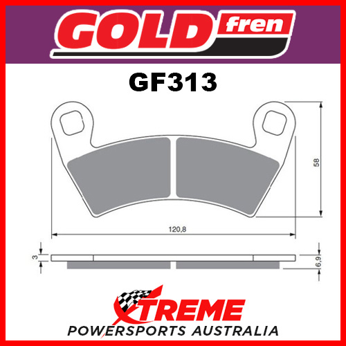 Polaris 1000 Ranger Diesel 2015 Sinter Off Road Front Brake Pads GF313K5