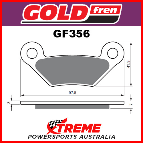 JCB (UTV) Workmax 6x4 1000D 2010-2014 Sintered Off Road Front Brake Pad GF356K5