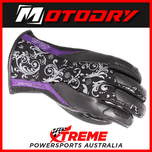 Ladies Motorcycle Gloves Bella Black/Purple Motodry Small