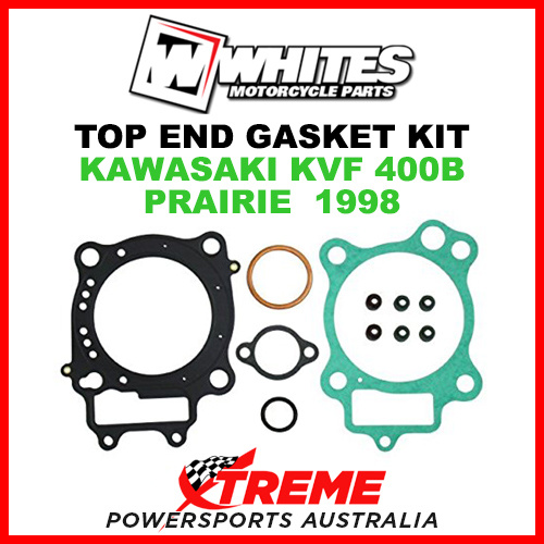 Whites Kawasaki KVF400B KVF 400B Prairie 1998 Top End Rebuild Gasket Kit