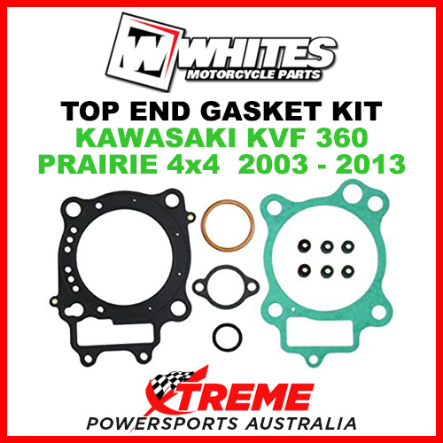 Whites Kawasaki KVF360 KVF 360 Prairie 4x4 2003-2013 Top End Rebuild Gasket Kit