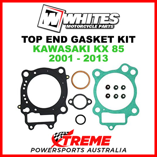 Whites Kawasaki KX85 KX 85 Small Wheel 2001-2013 Top End Rebuild Gasket Kit