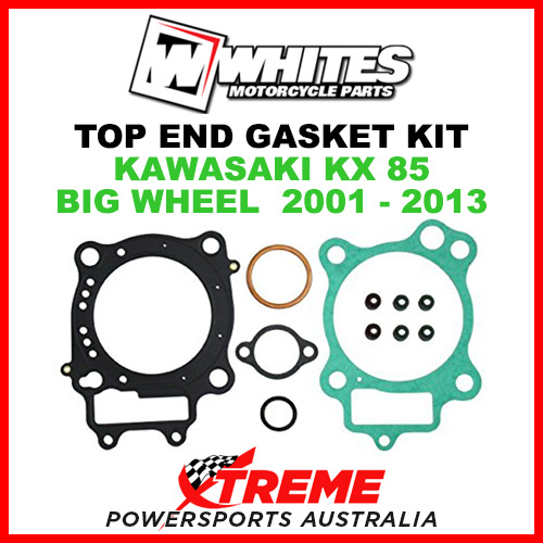 Whites Kawasaki KX85 KX 85 Big Wheel 2001-2013 Top End Rebuild Gasket Kit