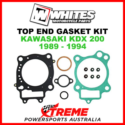 Whites Kawasaki KDX200 KDX 200 1989-1994 Top End Rebuild Gasket Kit