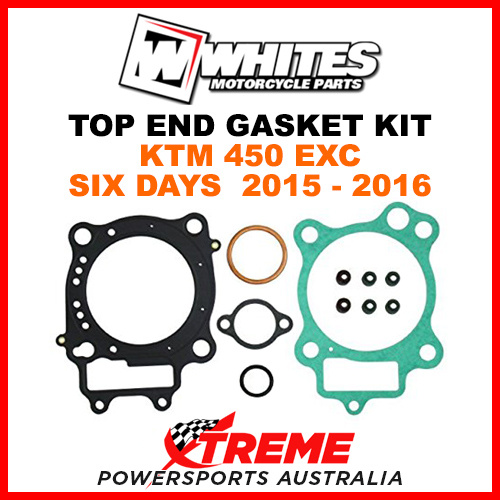 Whites KTM 450EXC 450 EXC Six Days 2015-2016 Top End Rebuild Gasket Kit