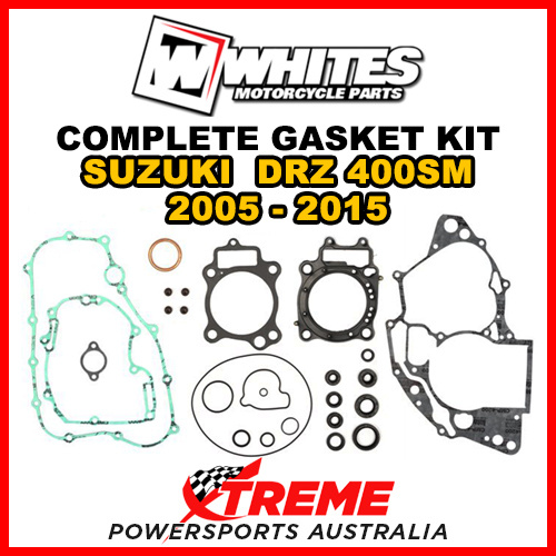 Whites For Suzuki DRZ400SM DRZ 400SM 2005-2015 Complete Top Bottom Gasket Kit