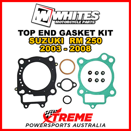 Whites For Suzuki RM250 RM 250 2003-2008 Top End Rebuild Gasket Kit