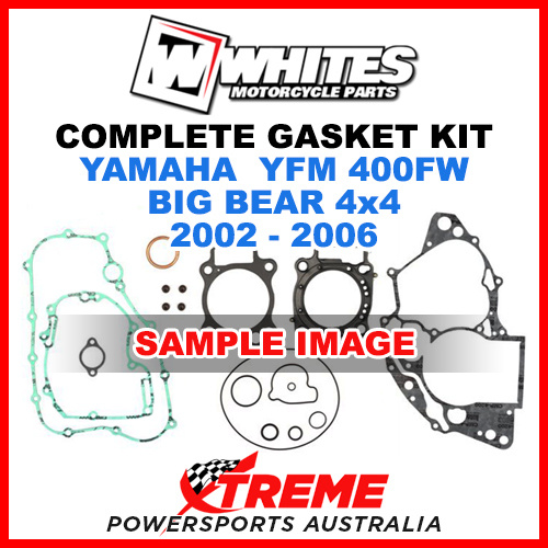 Whites Yamaha YFM 400FW Big Bear 4x4 2002-2006 Complete Top Bottom Gasket Kit
