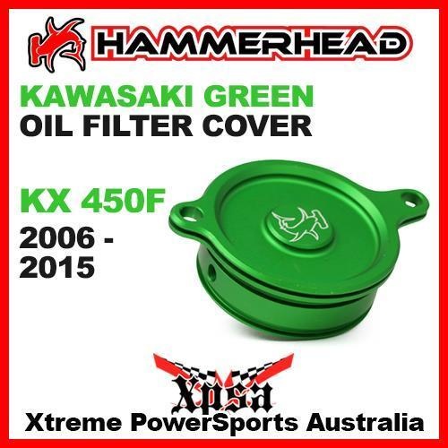 HAMMERHEAD GREEN OIL FILTER COVER KAWASAKI KX450F KX 450F KXF450 2006-2015 MX