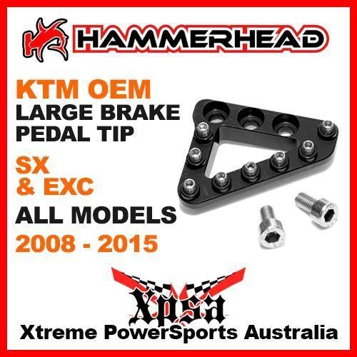 KTM OEM / HAMMERHEAD CNC REAR BRAKE PEDAL TIP LARGE BLACK SX EXC ALL 2008-2015