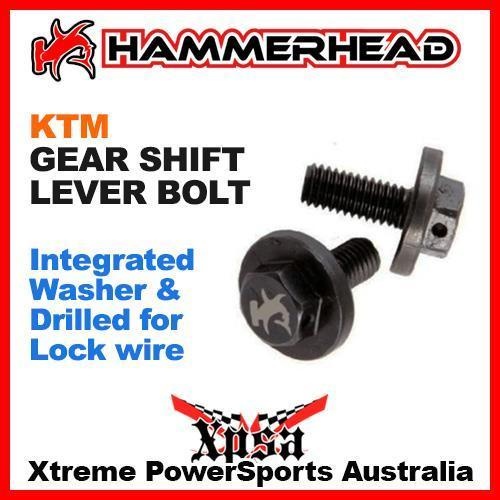 HAMMERHEAD KTM GEAR SHIFT LEVER BOLT MX BIKE incl. WASHER & DRILLED for LOCKWIRE
