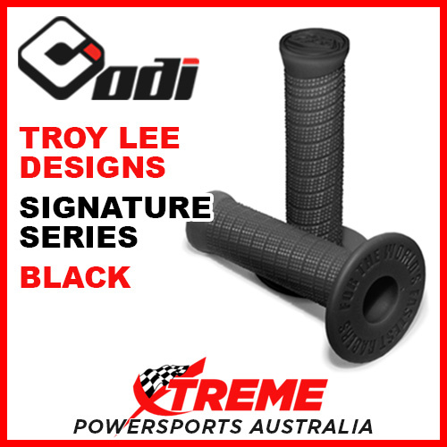 ODI Troy Lee Designs TLD Black Signature Series Diamond Pattern MX Grips H00TL-B