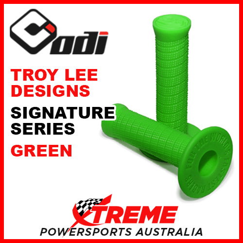 ODI Troy Lee Designs TLD Green Signature Series Diamond Pattern MX Grips H00TL-N