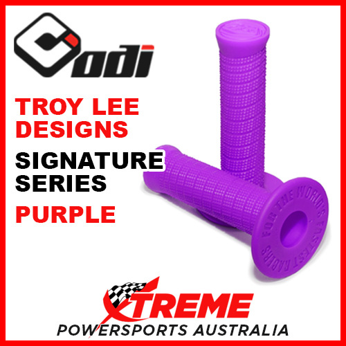 ODI Troy Lee TLD Purple Signature Series Diamond Pattern MX Grips H00TL-PR