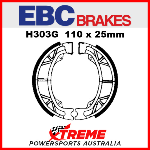 EBC Rear Grooved Brake Shoe Kymco Super 9 A/C 2000-2007 H303G