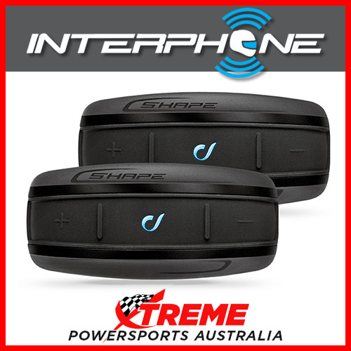 Interphone Universal Bluetooth Helmet Headset Shape Twin Pack INTERPHOSHAPETP