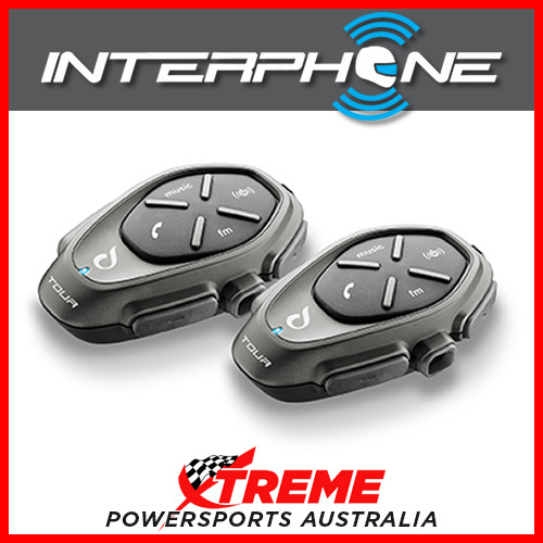 Interphone Universal Bluetooth Helmet Headset Tour Twin Pack INTERPHOTOURTP