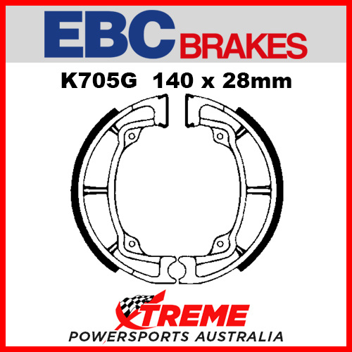 EBC Front Grooved Brake Shoe Kawasaki KLF 250 Bayou 2003-2011 K705G