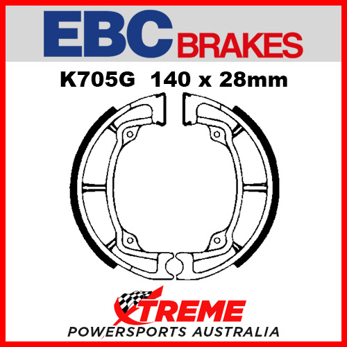 EBC Front Grooved Brake Shoe Kawasaki KX 250 1975-1981 K705G