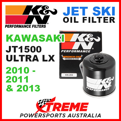 K&N Kawasaki Ultra LX 1498cc 2010 2011 2013 Oil Filter PWC Jet Ski KN-204-1 JT1500