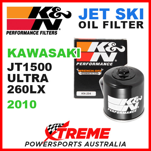 K&N Kawasaki Ultra 260LX 1498cc 2010 Oil Filter PWC Jet Ski KN-204-1 JT1500