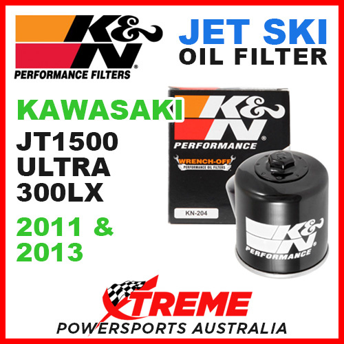 K&N Kawasaki Ultra 300LX 1498cc 2011 & 2013 Oil Filter PWC Jet Ski KN-204-1 JT1500