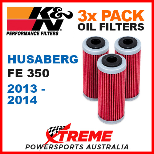 3 PACK K&N HUSABERG FE350 FE 350 2013-2014 OIL FILTERS OFF ROAD KN 652