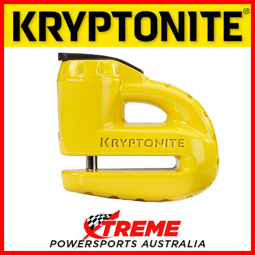 Kryptonite Keeper 5-S2 Yellow Disc Lock & Key + Reminder Cable Motorcycle