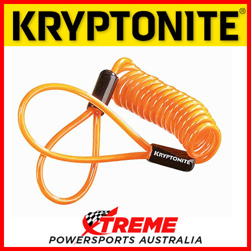 Kryptonite Security Orange Disc Lock Reminder Cable Double Loop Motorcycle