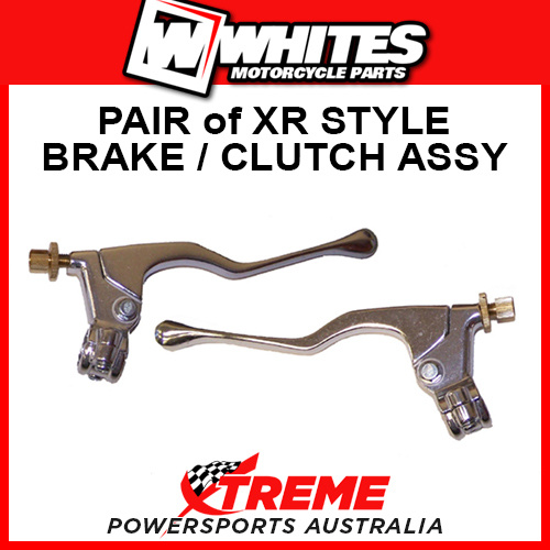 Whites Uni Honda XR Style Pair Clutch/Brake Lever Assembly Polished LAXRPR35P