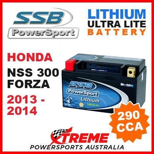 SSB 12V LITHIUM ULTRALITE 290 CCA BATTERY HONDA NSS300 NSS 300 FORZA 2013-2014