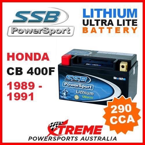 SSB 12V LITHIUM ULTRALITE 290 CCA BATTERY HONDA CB400F CB 400F 1989-1991 MOTO