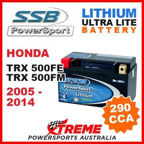 SSB 12V LITHIUM ULTRALITE 290 CCA BATTERY HONDA TRX500FE TRX500FM 2005-2014 ATV