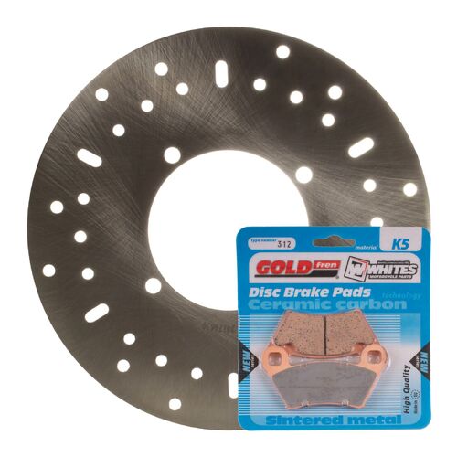 Brake Disc & Pad Front Kit for Polaris RANGER 570 MID SIZE 2014 2015 2016 2017