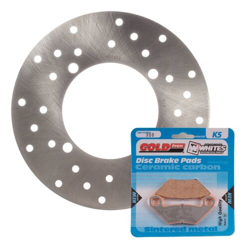 Brake Disc & Pad Rear Kit for Polaris SPORTSMAN 570 PREMIUM 2021 2022 2023
