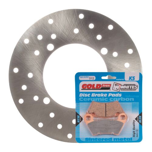 Brake Disc & Pad Rear Kit for Polaris RANGER 570 MID SIZE 2014-2019 2020 2021