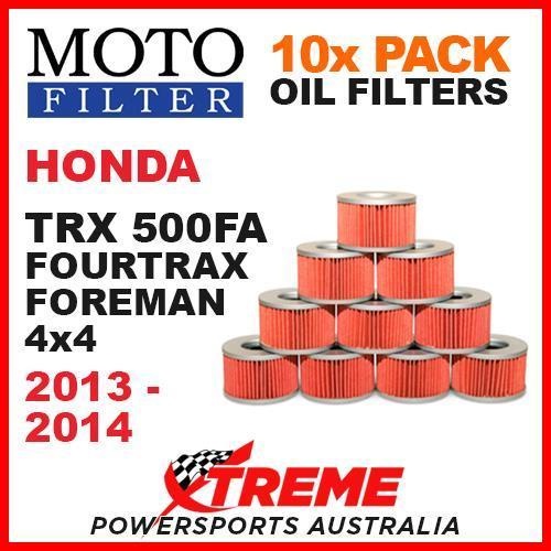 10 PACK MOTO FILTER OIL FILTERS HONDA TRX500FA TRX 500FA FOURTRAX 4WD 2013-2014
