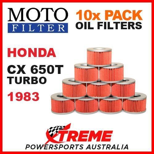 10 PACK MOTO FILTER OIL FILTERS HONDA CX650T CX 650T TURBO 1983 MOTORCYCLE