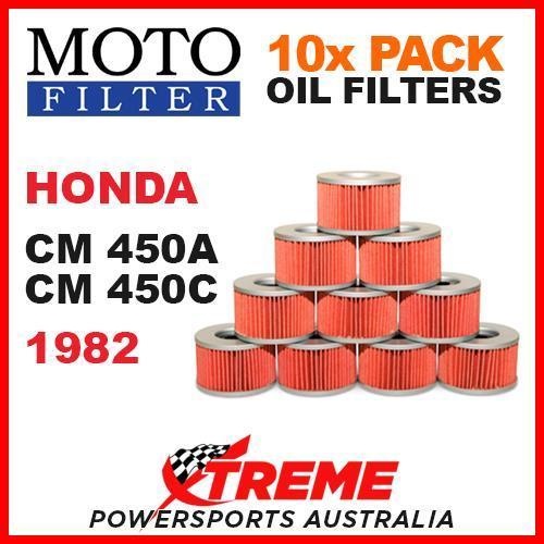 10 PACK MOTO FILTER OIL FILTERS HONDA CM 450A 450C CM450A CM450C 1982 CRUISER