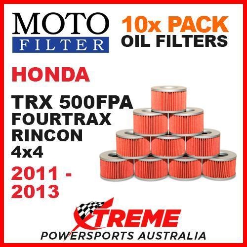 10 PACK MOTO FILTER OIL FILTERS HONDA TRX500FPA TRX 500FPA RINCON 4WD 2011-2013