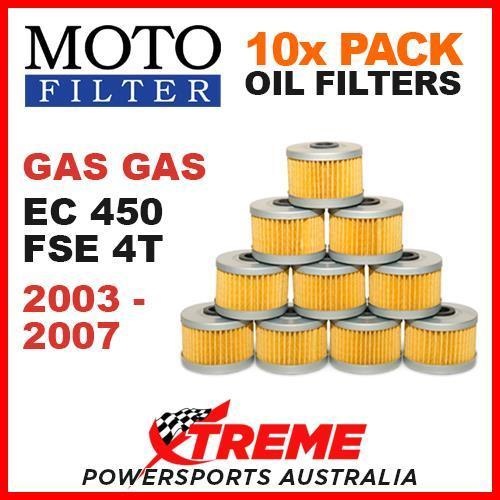 10 PACK MX MOTO FILTER OIL FILTERS GAS GAS EC450 EC 450 FSE 4T 2003-2007 ENDURO